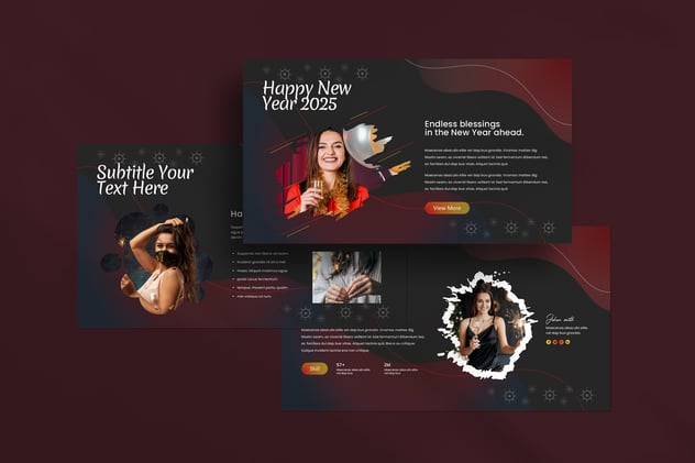 新年快乐派对活动策划keynote模板 - 顶尖PPT