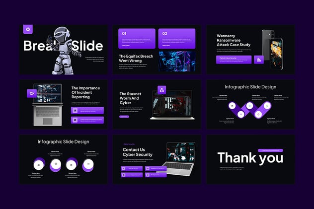 网络安全防护数据保护方案Keynote模板 - 顶尖PPT