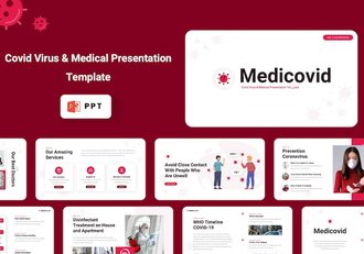 医学防护医疗病毒PowerPoint模板 - 顶尖PPT