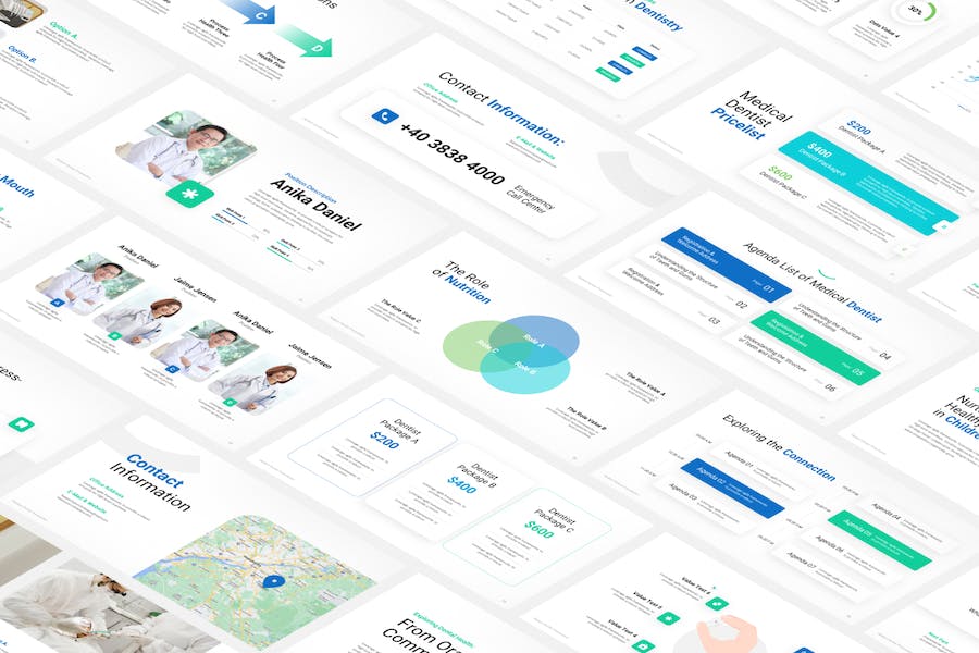 现代医疗牙科诊所服务推介PPT模板 - 顶尖PPT