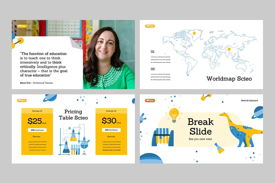 科学教育知识讲述展示课程设计方案Keynote模板 - 顶尖PPT