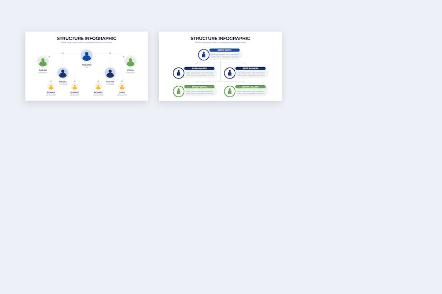 商业组织结构层级信息图形PPT模板 - 顶尖PPT