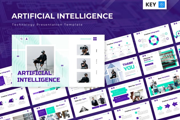 人工智能核心技术讲解keynote模板 - 顶尖PPT