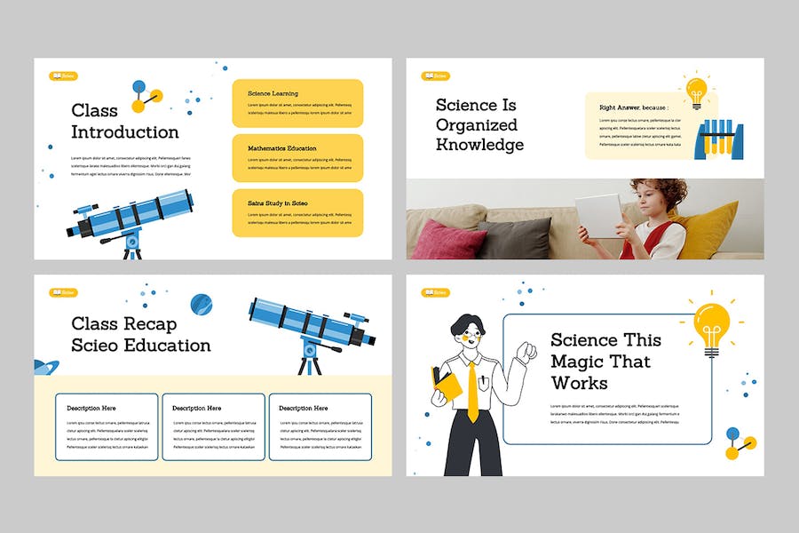 科学教育知识讲述展示课程设计方案Keynote模板 - 顶尖PPT