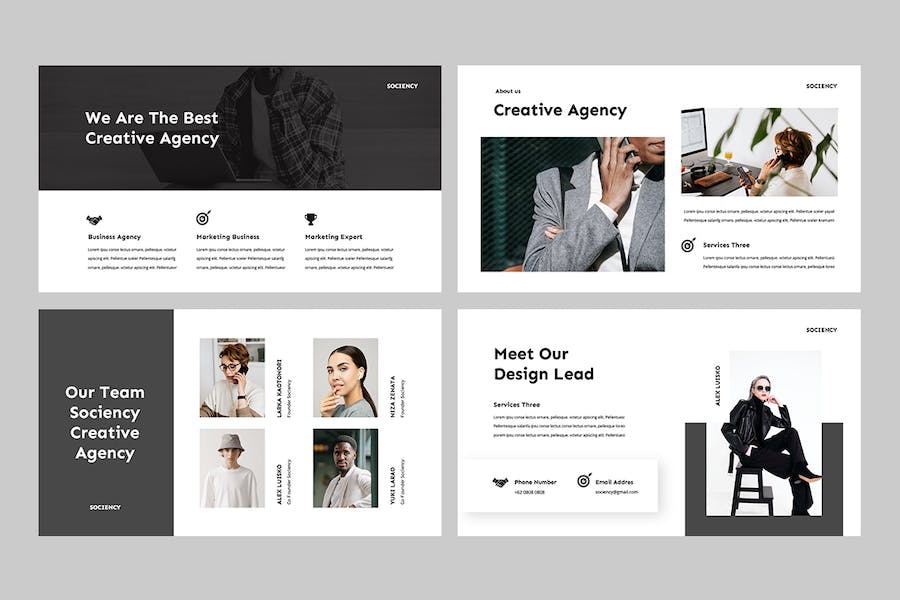 现代简约社交媒体商务推广PPT模板 - 顶尖PPT