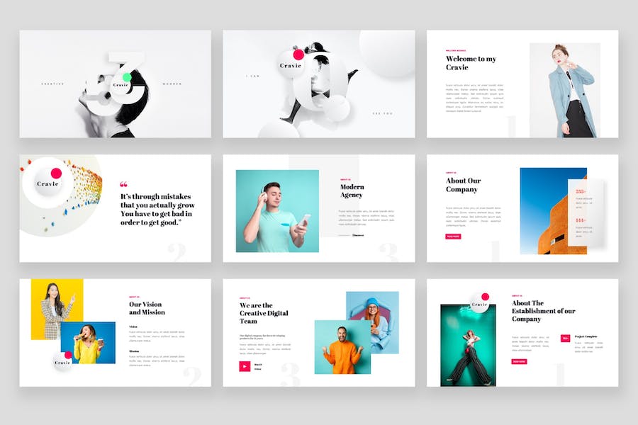 创意极简时尚风格keynote模板 - 顶尖PPT