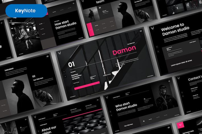 黑色系商务商业项目通用keynote模板 - 顶尖PPT