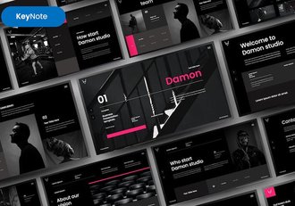 黑色系商务商业项目通用keynote模板 - 顶尖PPT