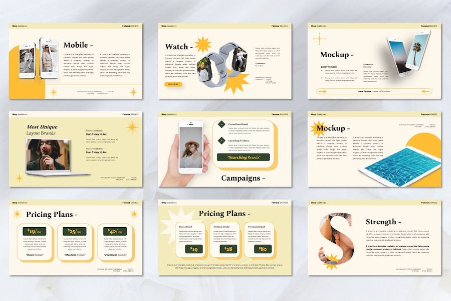 时尚品牌推广模特服装展示keynote模板 - 顶尖PPT