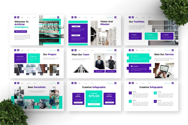 人工智能核心技术讲解keynote模板 - 顶尖PPT