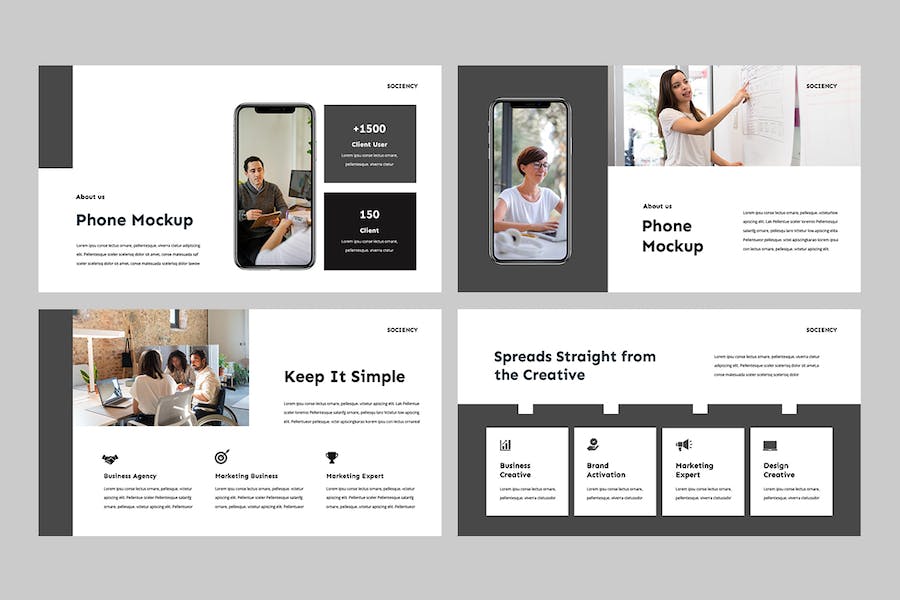 现代简约社交媒体商务推广PPT模板 - 顶尖PPT