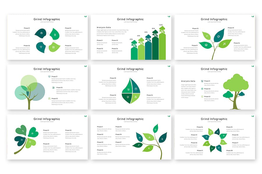 研究分析信息图形展示Keynote模板 - 顶尖PPT