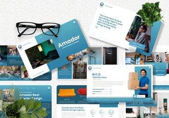 蓝色商业风格企业计划总结keynote模板 - 顶尖PPT