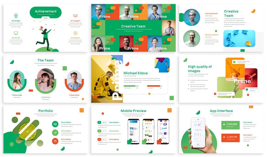 创意彩色商业设计演讲PPT模板 - 顶尖PPT