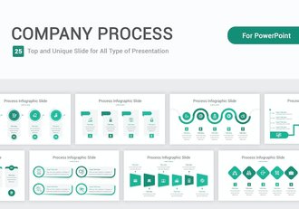 简洁公司流程图PPT模板 - 顶尖PPT