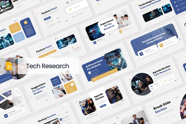 技术研究报告演示PPT模板 - 顶尖PPT