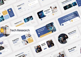 技术研究报告演示PPT模板 - 顶尖PPT