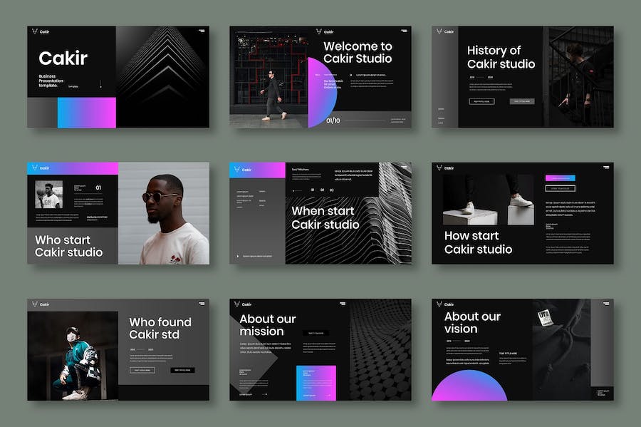 黑色商务多用途PPT模板 - 顶尖PPT