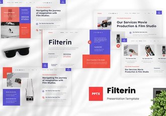 电影制作工作室演示PPT模板 - 顶尖PPT