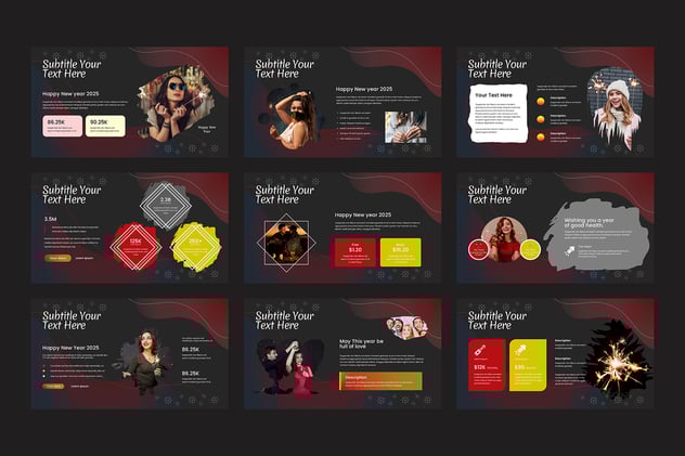 新年快乐派对活动策划keynote模板 - 顶尖PPT