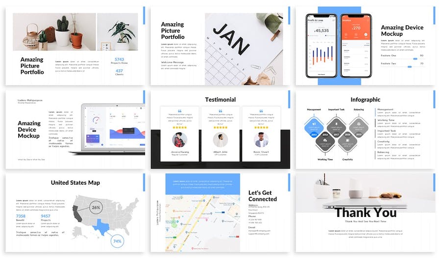 极简风格商务办公通用PPT模板 - 顶尖PPT