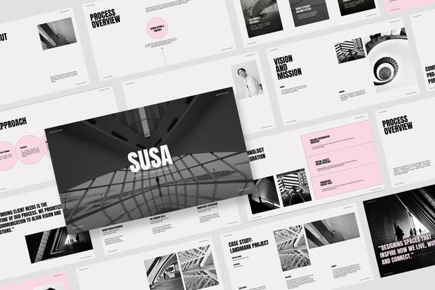 建筑师套件主题创意Keynote模板 - 顶尖PPT