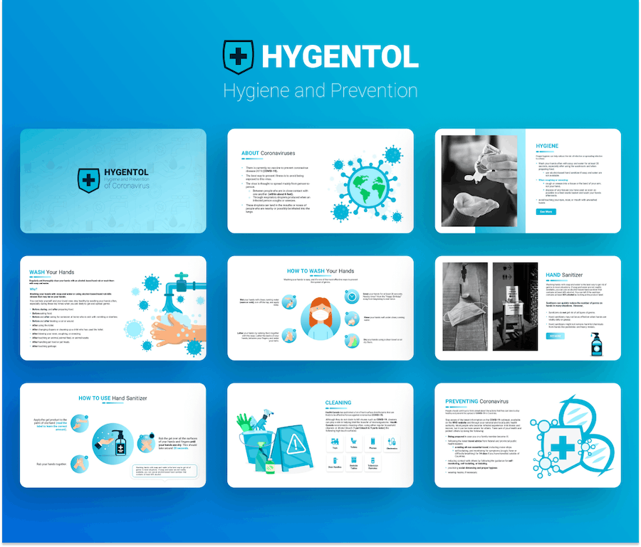 卫生防疫知识预防病毒PPT模板 - 顶尖PPT