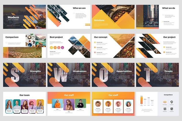 企业解决方案信息图形地图PPT模板 - 顶尖PPT