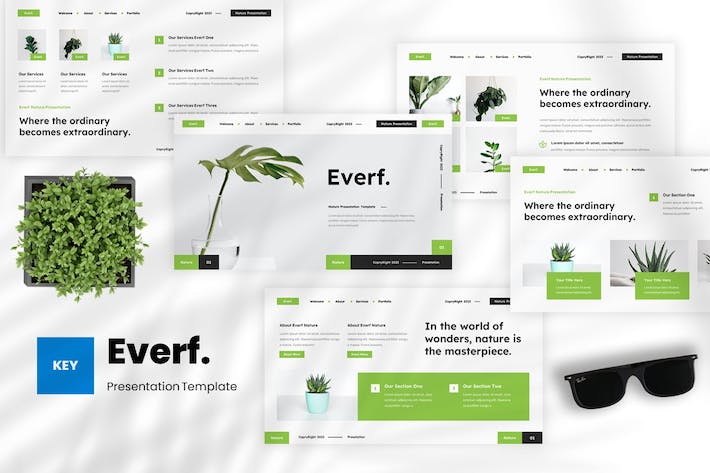 极简自然生态主题Keynote模板 - 顶尖PPT