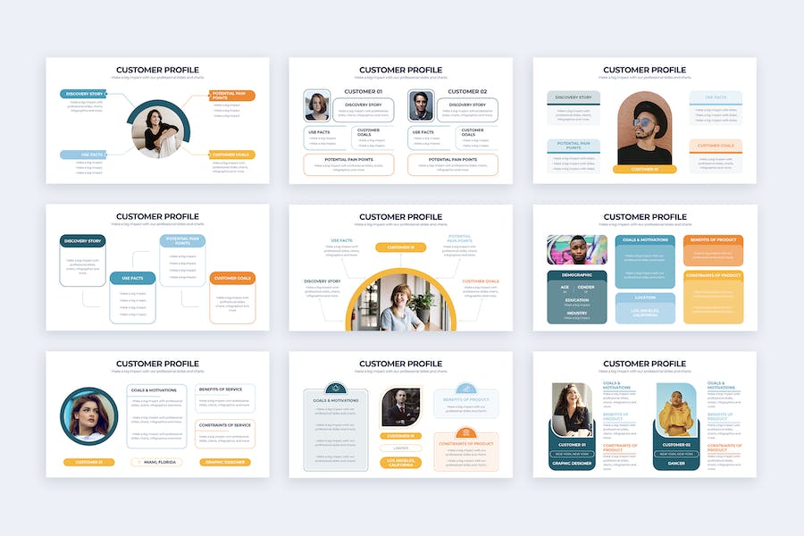 客户用户画像数据分析信息图表PPT模板 - 顶尖PPT