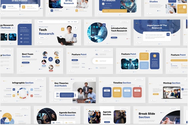 技术研究报告演示PPT模板 - 顶尖PPT
