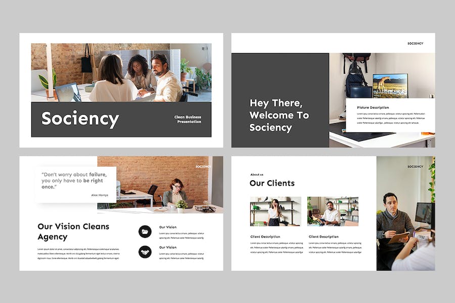 现代简约社交媒体商务推广PPT模板 - 顶尖PPT