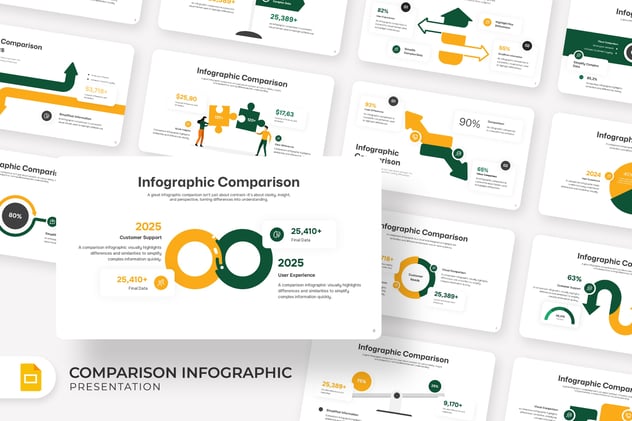 可视化数据对比图形PPT模板 - 顶尖PPT