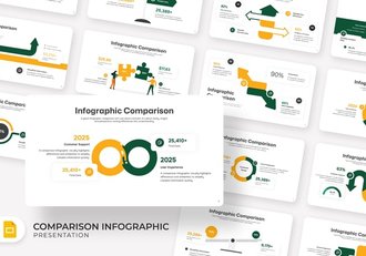 可视化数据对比图形PPT模板 - 顶尖PPT