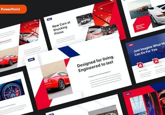 汽车行业欧美风商务汇报PPT模板 - 顶尖PPT