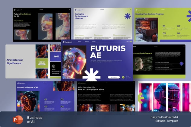 人工智能业务发展PPT模板 - 顶尖PPT