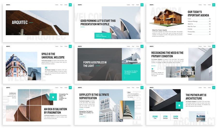 建筑项目设计展示PPT模板 - 顶尖PPT