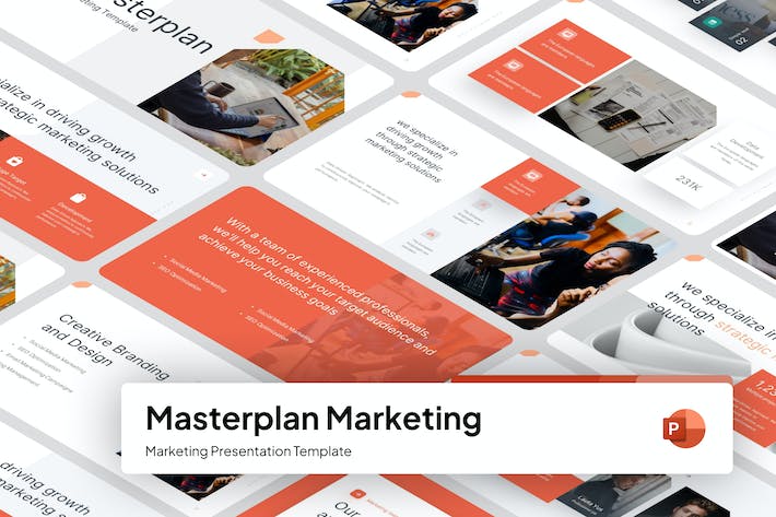 橙色总体规划布局方案PPT模板 - 顶尖PPT