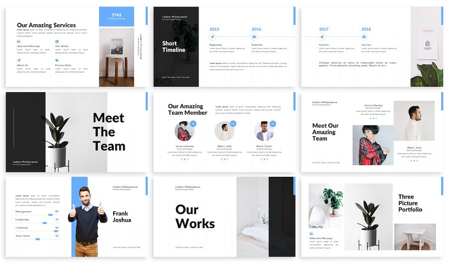 极简风格商务办公通用PPT模板 - 顶尖PPT