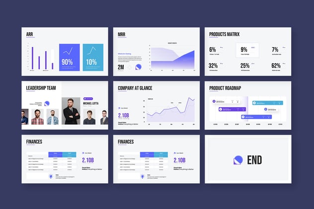 极简风格商务数据分析统计PPT模板 - 顶尖PPT