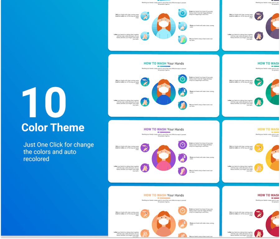 卫生防疫知识预防病毒PPT模板 - 顶尖PPT