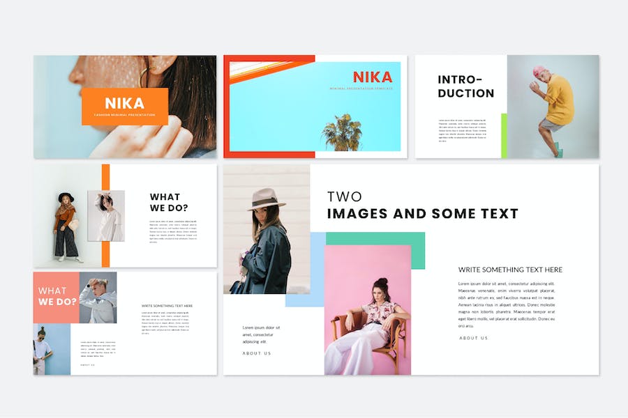 时尚极简风夏季服装展示keynote模板 - 顶尖PPT