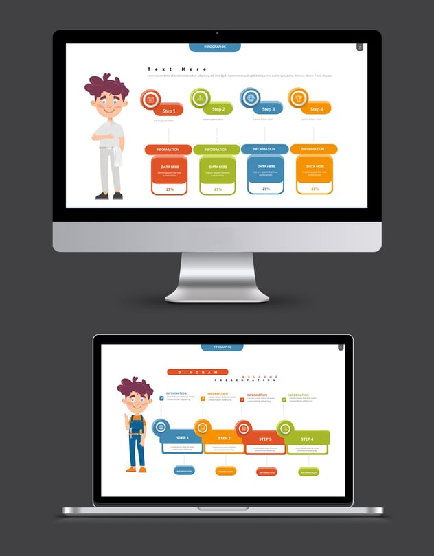 多用途信息图表Keynote演示模板 - 顶尖PPT