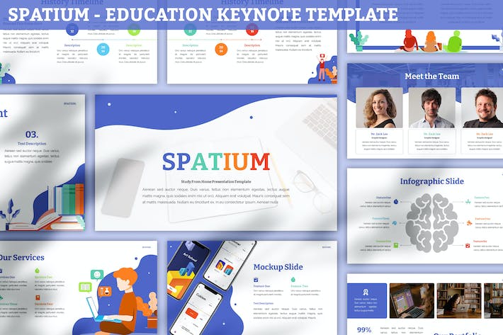 教育培训课程学习展示Keynote模板 - 顶尖PPT