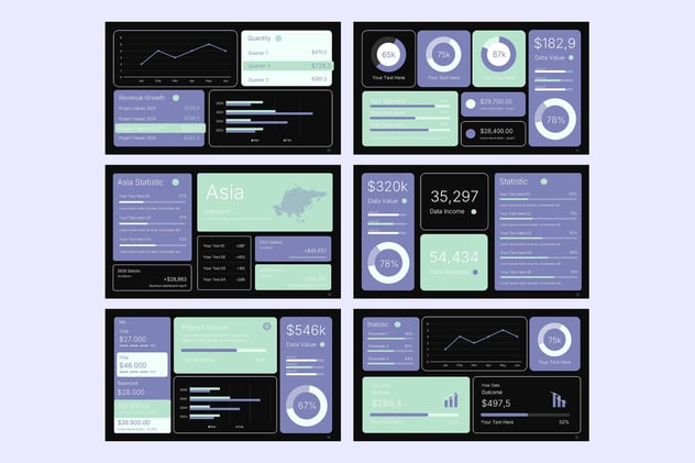 KPI业绩指标监测系统PPT模板 - 顶尖PPT