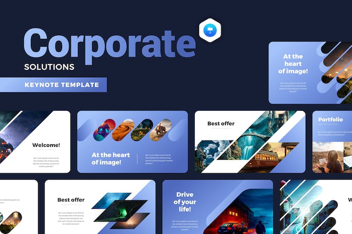 创意精美摄影图片展示行业数据分析多用途keynote模板 - 顶尖PPT