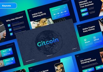 吉特币加密货币区块链投资Keynote模板 - 顶尖PPT