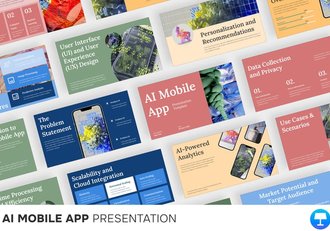 人工智能手机应用keynote模板 - 顶尖PPT