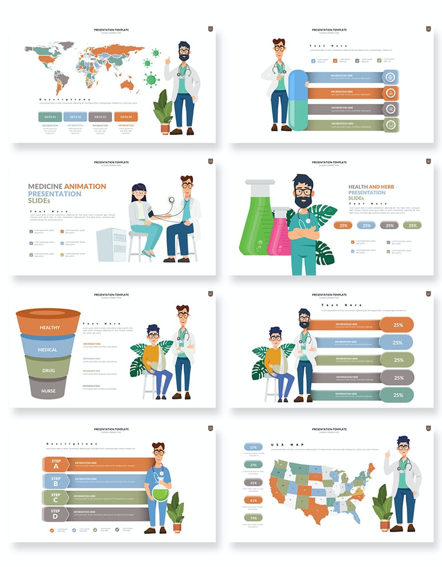 医疗保健专业方案展示PPT模板 - 顶尖PPT