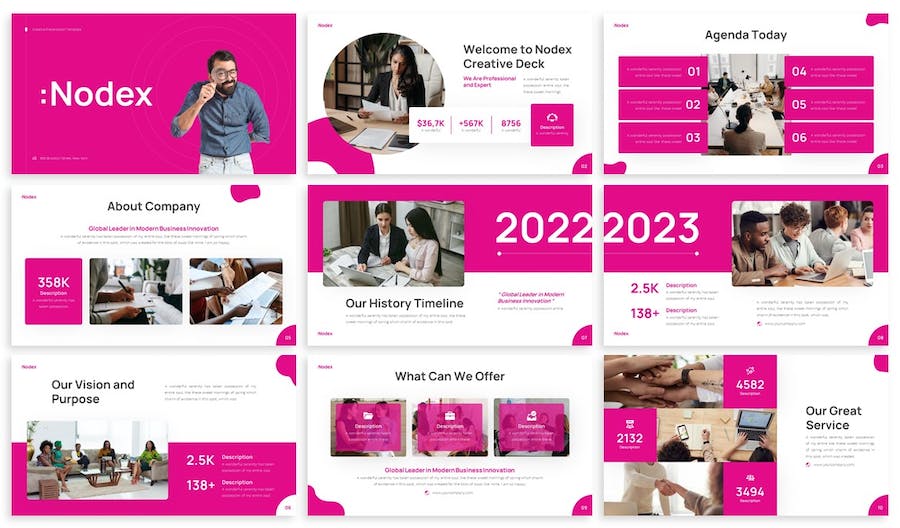 广告创意机构年度案例总结汇报国外PPT模板 - 顶尖PPT